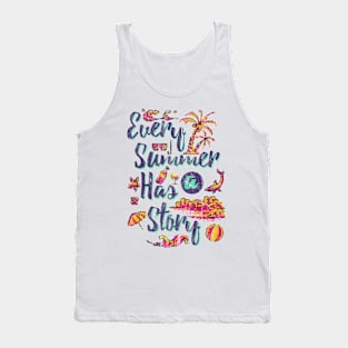 Summer Time Quote Retro Games 8 Bit 80's 90's Attire Tank Top